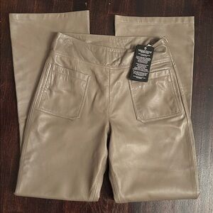 BOD & CHRISTENSEN Simply Taupe Leather Patch Pocket Pants